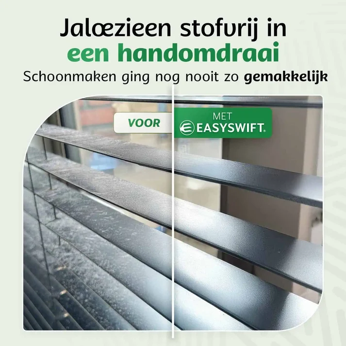 Jaloezieën voor en na het schoonmaken met EasySwift